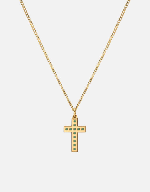 Miansai Necklaces Kruse Agate Necklace, Gold Vermeil Green / 24 in.