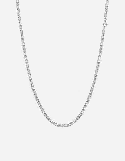 Miansai Necklaces Track Chain Necklace, Sterling Silver Polished Silver / 22in.