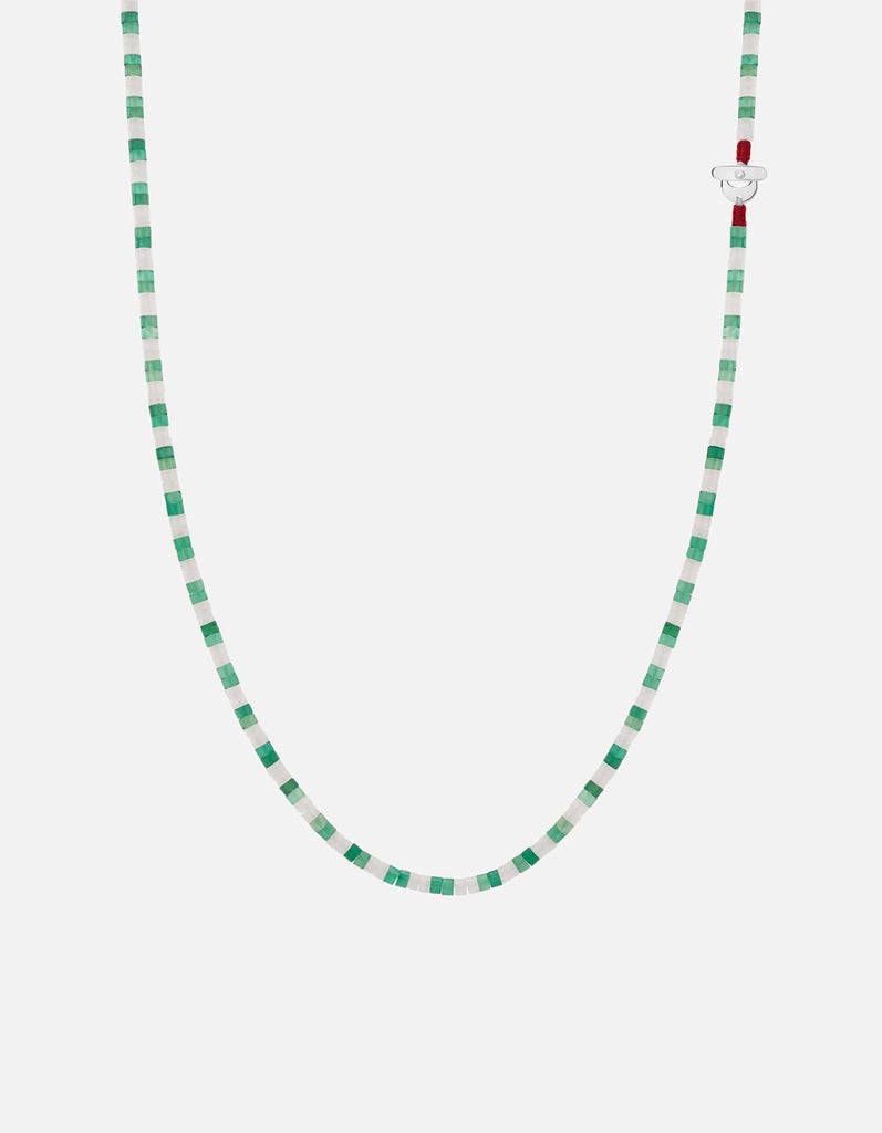 Miansai Necklaces Kai Agate Necklace, Sterling Silver Green / 23.5 in.
