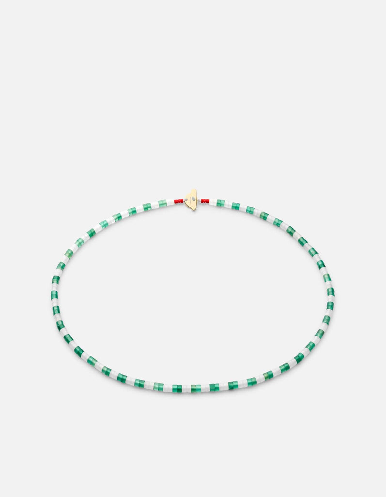 Miansai Necklaces Kai Agate Choker, Gold Vermeil Green / 15 in.