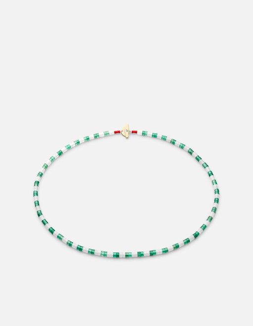 Miansai Necklaces Kai Agate Choker, Gold Vermeil Green / 15 in.
