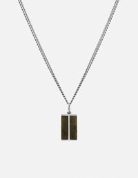 Miansai Necklaces Duo Jasper Pendant Necklace, Sterling Silver Green / 21in.