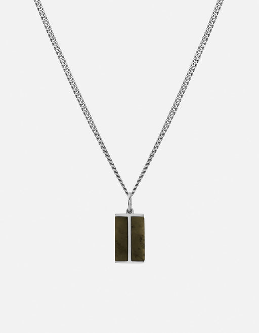 Miansai Necklaces Duo Jasper Pendant Necklace, Sterling Silver Green / 21in.