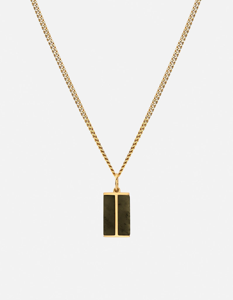 Miansai Necklaces Duo Jasper Pendant Necklace, Gold Vermeil Green / 21in.
