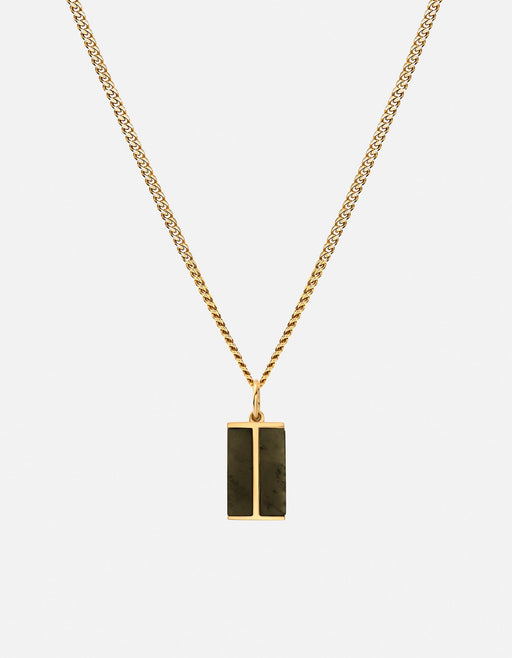 Miansai Necklaces Duo Jasper Pendant Necklace, Gold Vermeil Green / 21in.