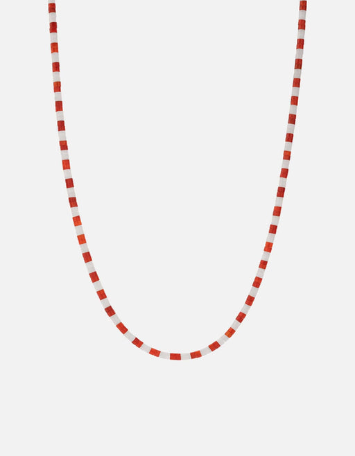 Miansai Necklaces Kai Carnelian Necklace, Sterling Silver Red/White / 23.5 in.