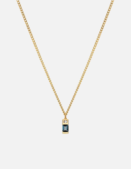 Miansai Necklaces Everett London Blue Topaz Pendant Necklace Blue / 21in.