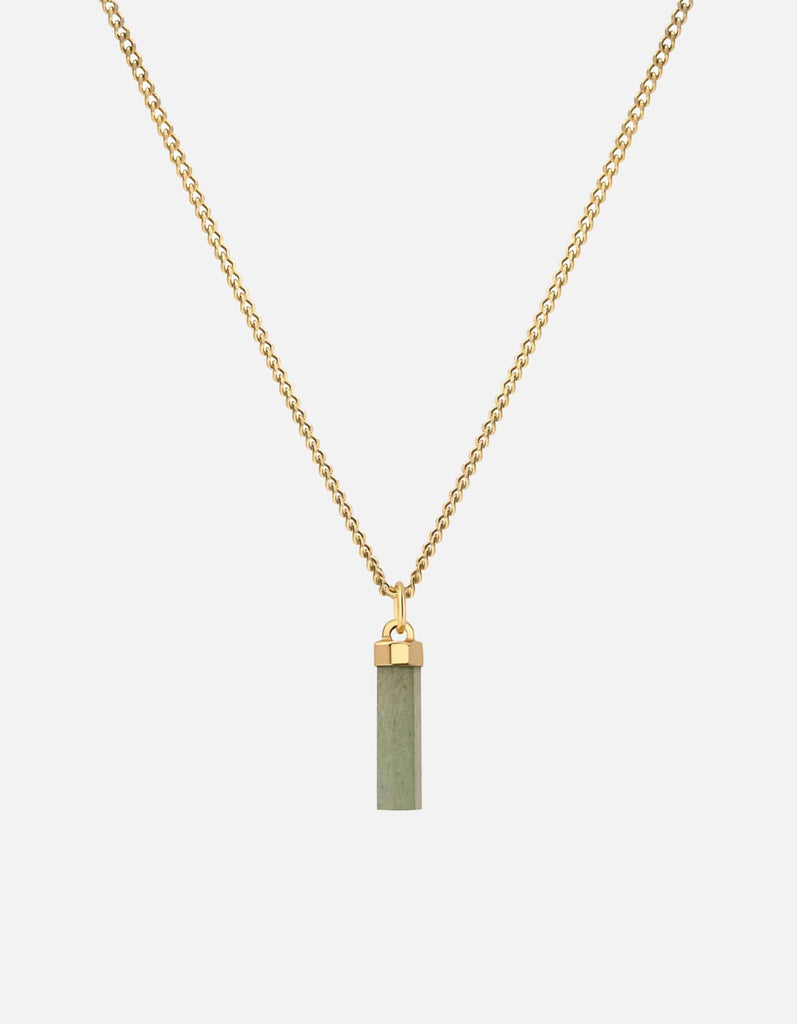 Miansai Necklaces Remi Aventurine Necklace, Gold Vermeil Green / 21 in.