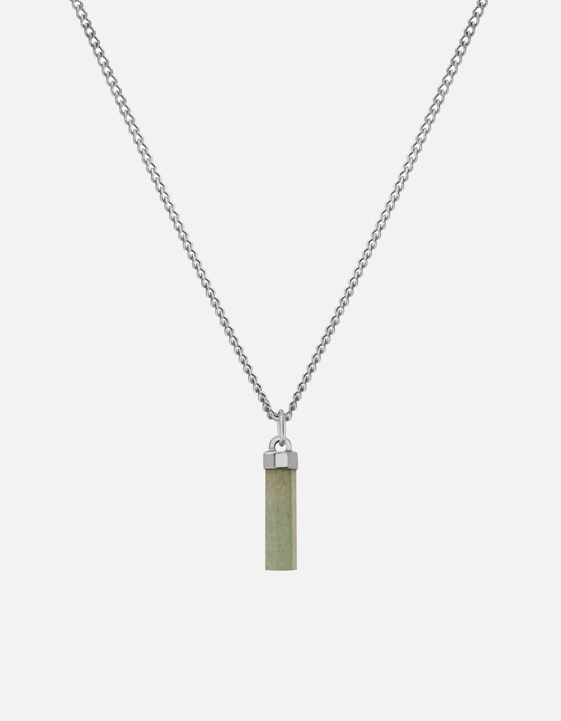 Miansai Necklaces Remi Aventurine Necklace, Sterling Silver Green / 21 in.