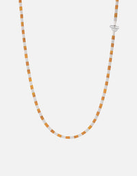 Miansai Necklaces Kai Light Carnelian Necklace, Sterling Silver Orange/White / 22.5 in.