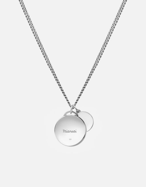 Miansai Necklaces Sparrow Pendant Necklace, 14k Yellow Gold/Sterling Silver Polished Silver/Polished Gold / 22in.