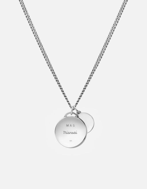 Miansai Necklaces Sparrow Pendant Necklace, 14k Yellow Gold/Sterling Silver Polished Silver/Polished Gold / 22in.