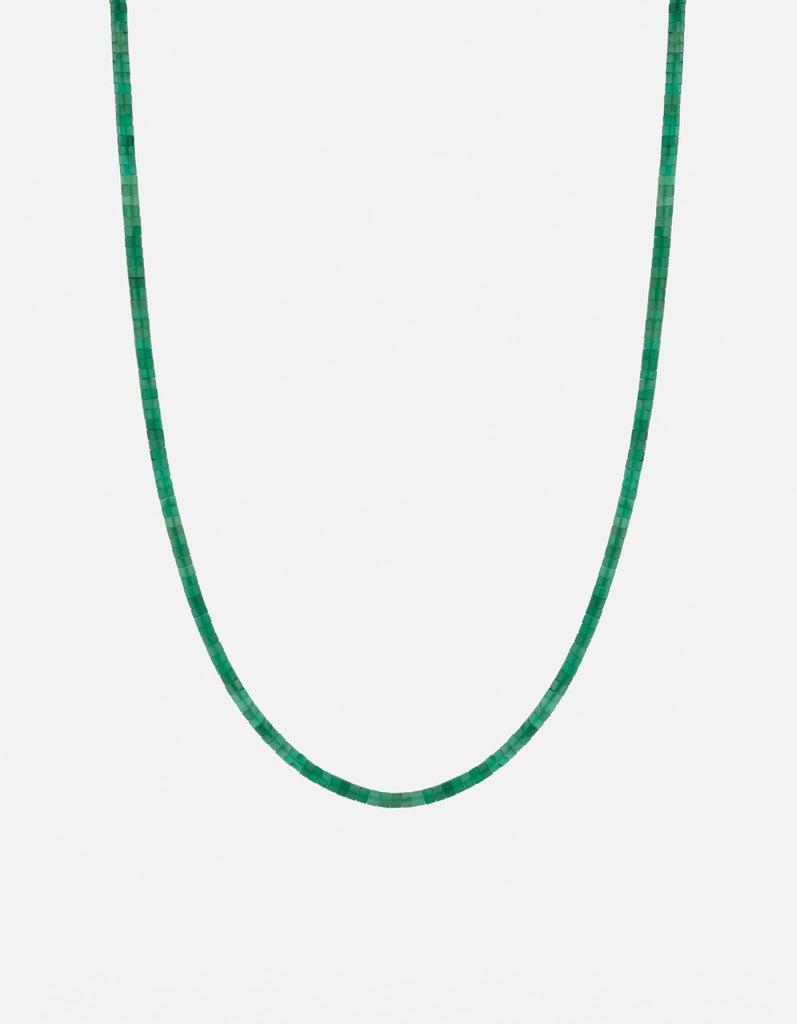 Miansai Necklaces Zane Agate Necklace, Sterling Silver Green / 22.5in.