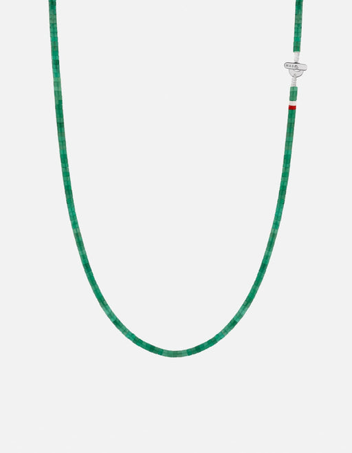 Miansai Necklaces Zane Agate Necklace, Sterling Silver Green / 22.5in.