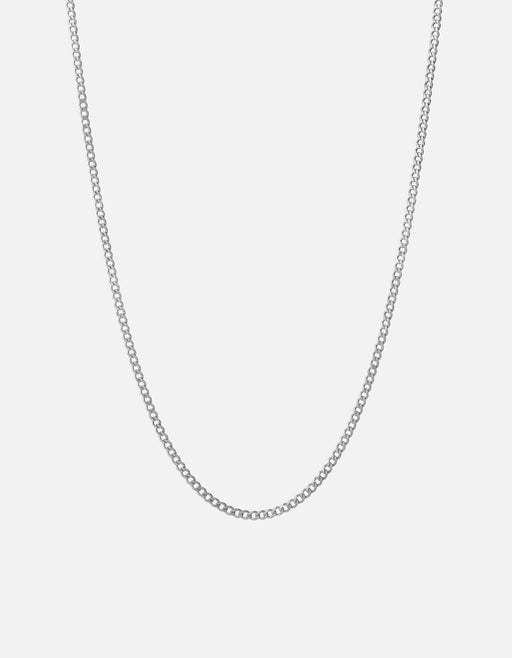 Miansai Necklaces 3mm Cuban Chain Necklace, Sterling Silver