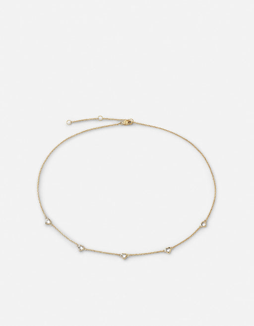 Miansai Necklaces Amore Topaz Heart Choker, Gold Vermeil Polished Gold / 15 in.