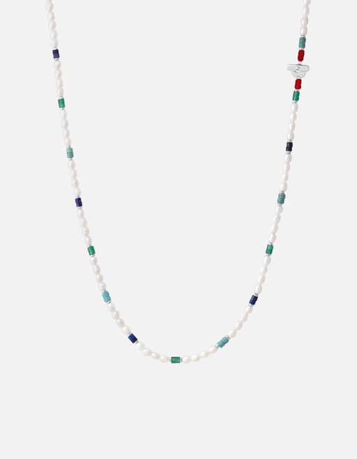 Miansai Necklaces Ravi Pearl Necklace, Sterling Silver Multi / 21 in.