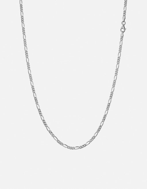 Miansai Necklaces 3mm Figaro Chain Necklace, Sterling Silver Polished Silver / 22in.