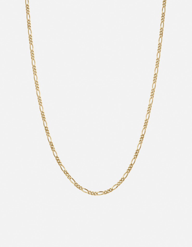 Miansai Necklaces 3mm Figaro Chain Necklace, Gold Vermeil Polished Gold / 22in.