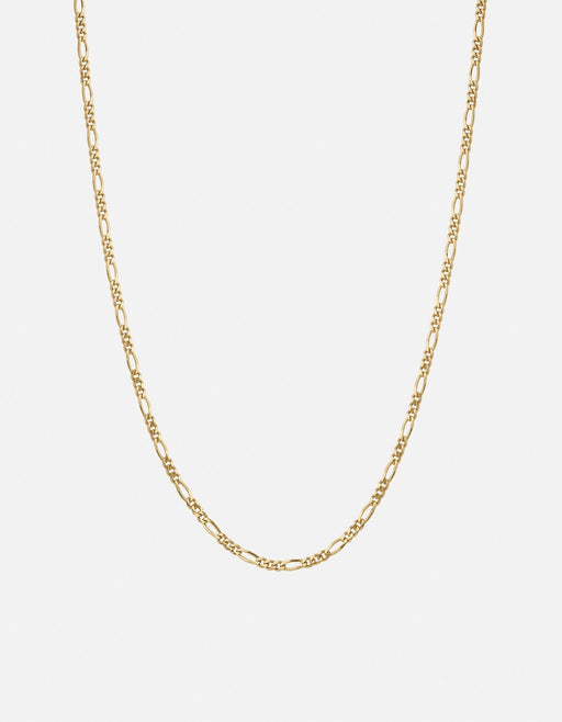 Miansai Necklaces 3mm Figaro Chain Necklace, Gold Vermeil Polished Gold / 22in.