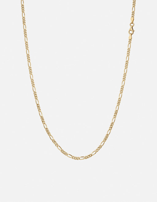 Miansai Necklaces 3mm Figaro Chain Necklace, Gold Vermeil Polished Gold / 22in.
