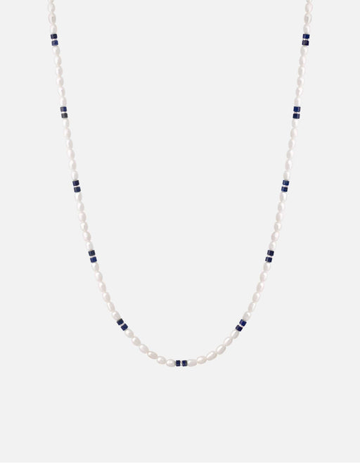 Miansai Necklaces Cash Lapis Pearl Necklace, Sterling Silver Blue/White / 21 in.