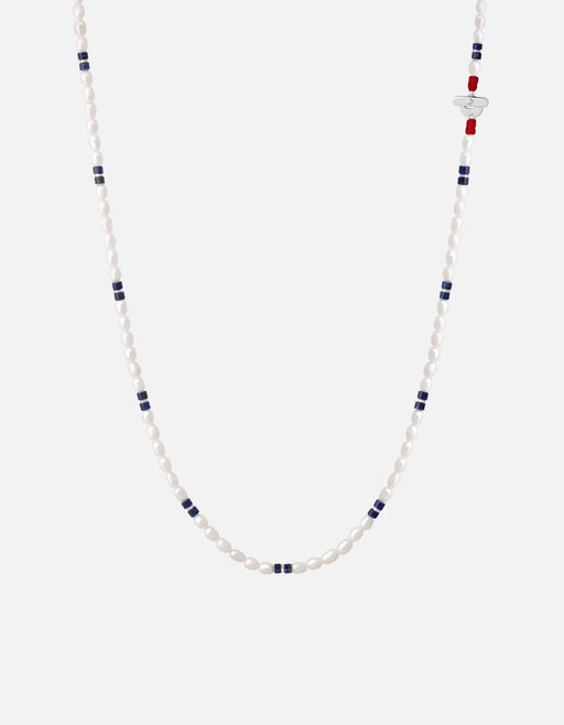 Miansai Necklaces Cash Lapis Pearl Necklace, Sterling Silver Blue/White / 21 in.