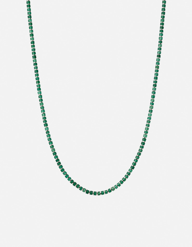 Miansai Necklaces Kato Agate Necklace, Sterling Silver Green / 22 in.