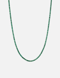 Miansai Necklaces Kato Agate Necklace, Sterling Silver Green / 22 in.