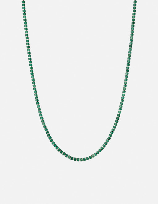 Miansai Necklaces Kato Agate Necklace, Sterling Silver Green / 22 in.