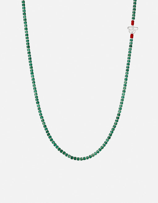Miansai Necklaces Kato Agate Necklace, Sterling Silver Green / 22 in.