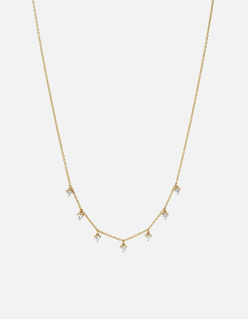 Miansai Necklaces Adora Heart Choker, Gold Vermeil/Sapphire Polished Gold/Sapphire / 15in.- 17in.