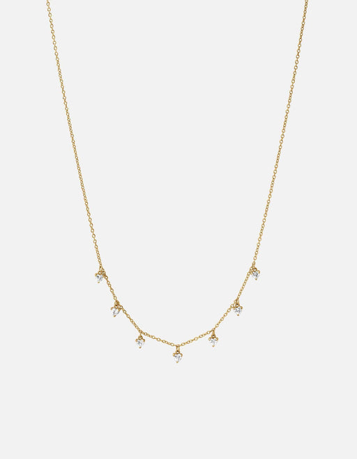 Miansai Necklaces Adora Heart Choker, Gold Vermeil/Sapphire Polished Gold/Sapphire / 15in.- 17in.