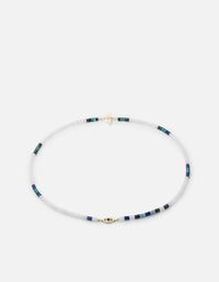 Miansai Necklaces Evil Eye Beaded Choker, Gold Vermeil/Sapphire Blue / 15 in.