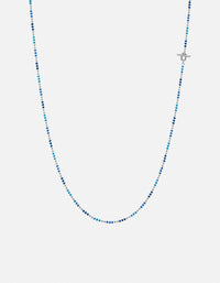Miansai Necklaces Orb 1.5mm Chain Necklace, Sterling Silver w/Blue Enamel Blue/Silver / 21in.