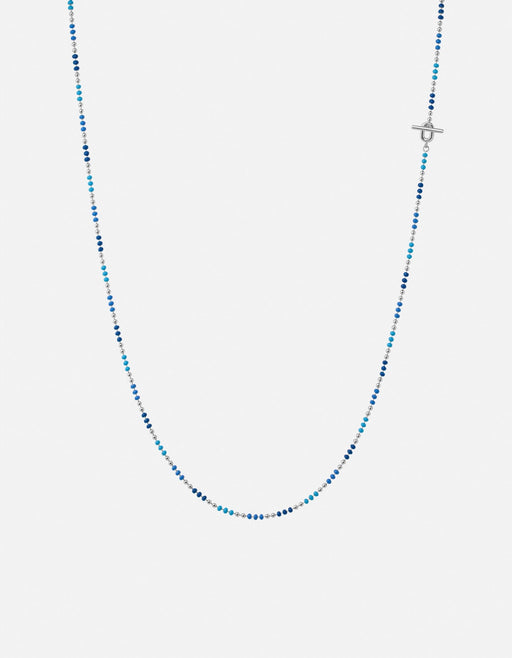 Miansai Necklaces Orb 1.5mm Chain Necklace, Sterling Silver w/Blue Enamel Blue/Silver / 21in.