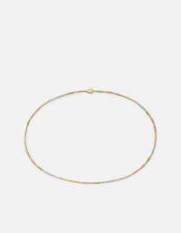 Miansai Necklaces Orb 1.5mm Chain Choker, Gold Vermeil w/Pastel Enamel Pastel/Gold / 15in.