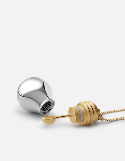 Miansai Necklaces Light Bulb Vial Necklace, Gold Vermeil Polished Gold / 24 in.