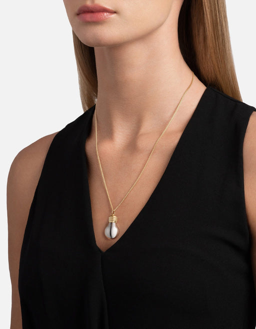Miansai Necklaces Light Bulb Vial Necklace, Gold Vermeil Polished Gold / 24 in.