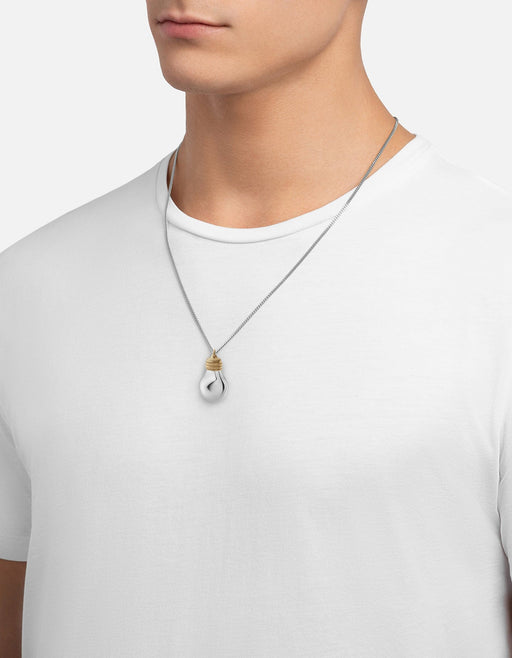 Miansai Necklaces Light Bulb Vial Necklace, Sterling Silver Polished Silver / 24 in.