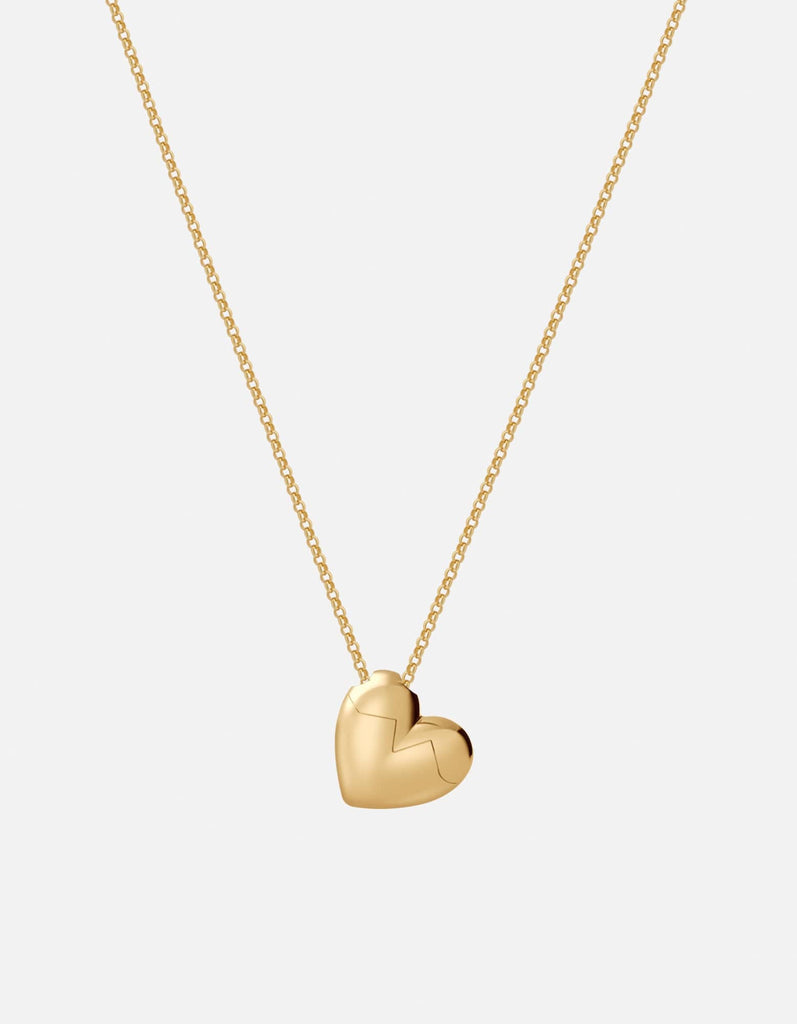 Miansai Necklaces Heart Locket Pendant Necklace, Gold Vermeil Polished Gold / 16 in.-18 in.