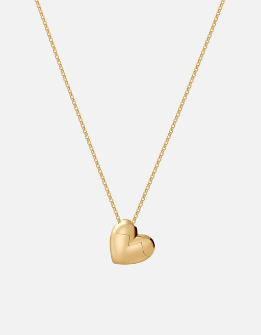 Miansai Necklaces Heart Locket Pendant Necklace, Gold Vermeil Polished Gold / 16 in.-18 in.