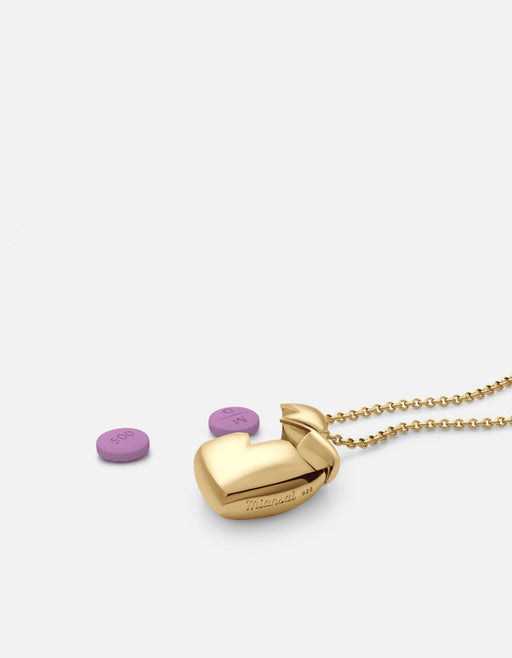 Miansai Necklaces Heart Locket Pendant Necklace, Gold Vermeil Polished Gold / 16 in.-18 in.