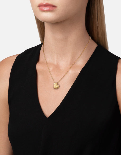 Miansai Necklaces Heart Locket Pendant Necklace, Gold Vermeil Polished Gold / 16 in.-18 in.
