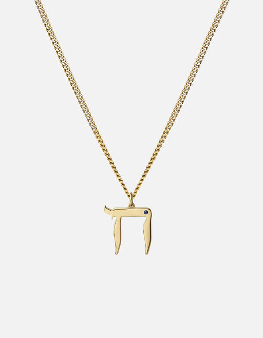 Miansai Necklaces Chai Necklace, Gold Vermeil/Sapphire Blue/Gold / 22 in.