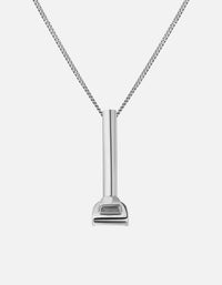 Miansai Necklaces Vacuum Straw Pendant Necklace, Sterling Silver Polished Silver / 24 in.
