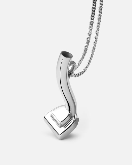 Miansai Necklaces Vacuum Straw Pendant Necklace, Sterling Silver Polished Silver / 24 in.