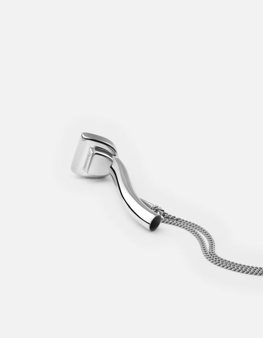 Miansai Necklaces Vacuum Straw Pendant Necklace, Sterling Silver Polished Silver / 24 in.