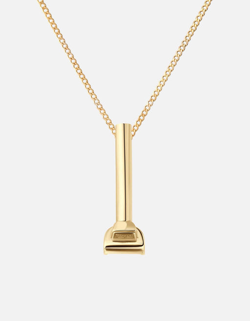 Miansai Necklaces Vacuum Straw Pendant Necklace, 14k Gold Polished Gold / 24 in.