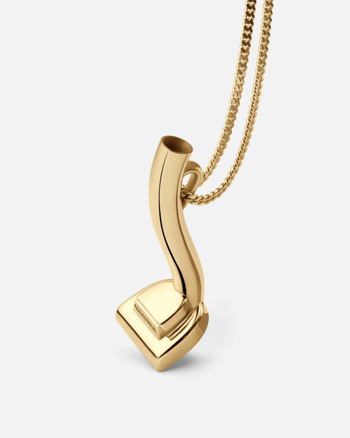 Miansai Necklaces Vacuum Straw Pendant Necklace, 14k Gold Polished Gold / 24 in.